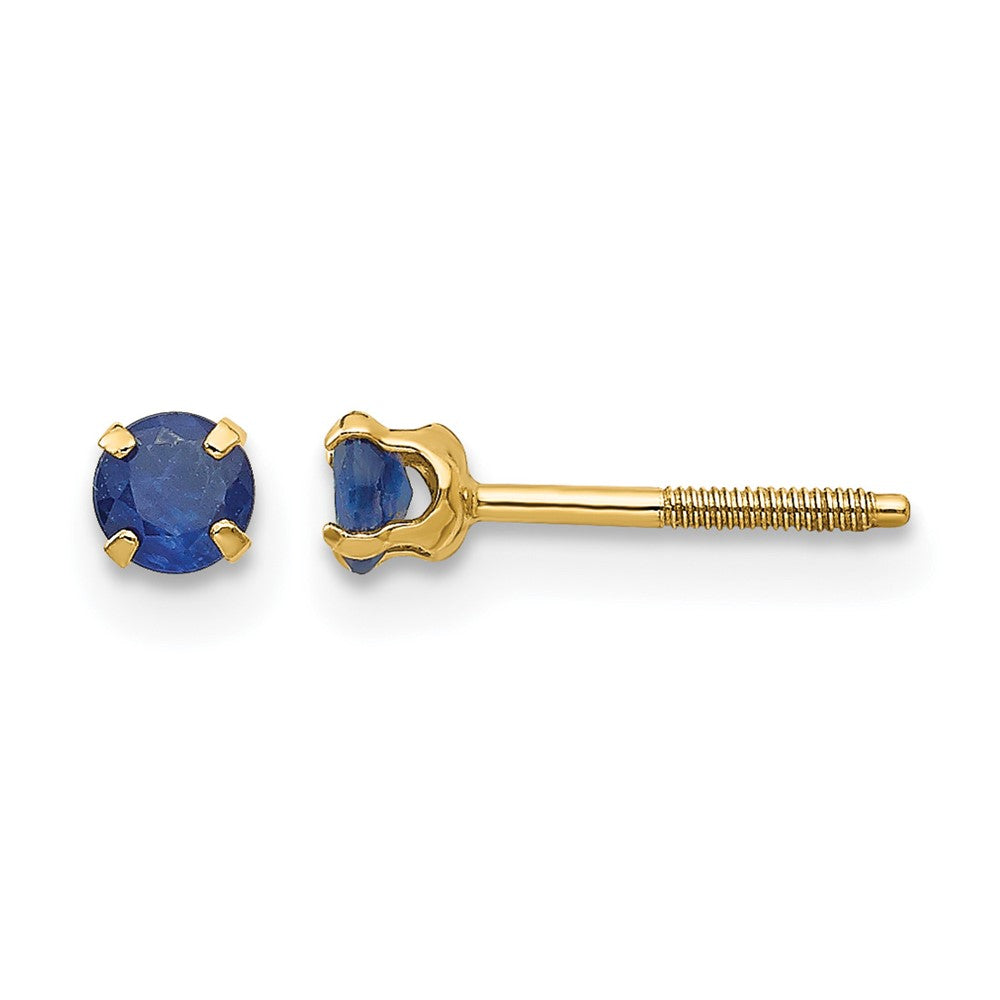 14k Madi K 3mm Sapphire Birthstone Earrings