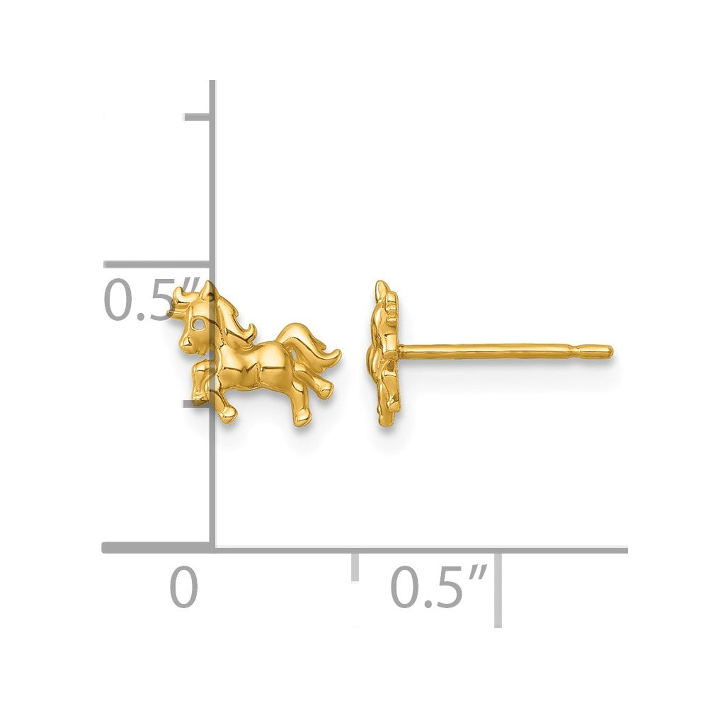 14k Madi K Polished Unicorn Post Earrings