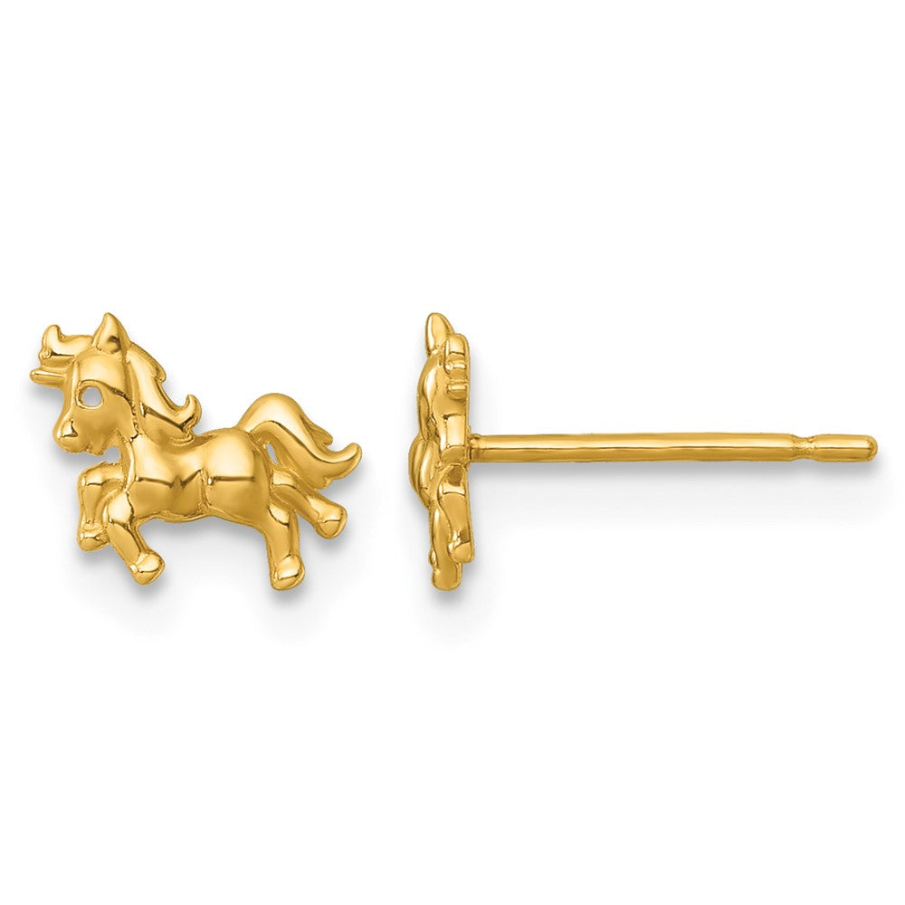 14k Madi K Polished Unicorn Post Earrings