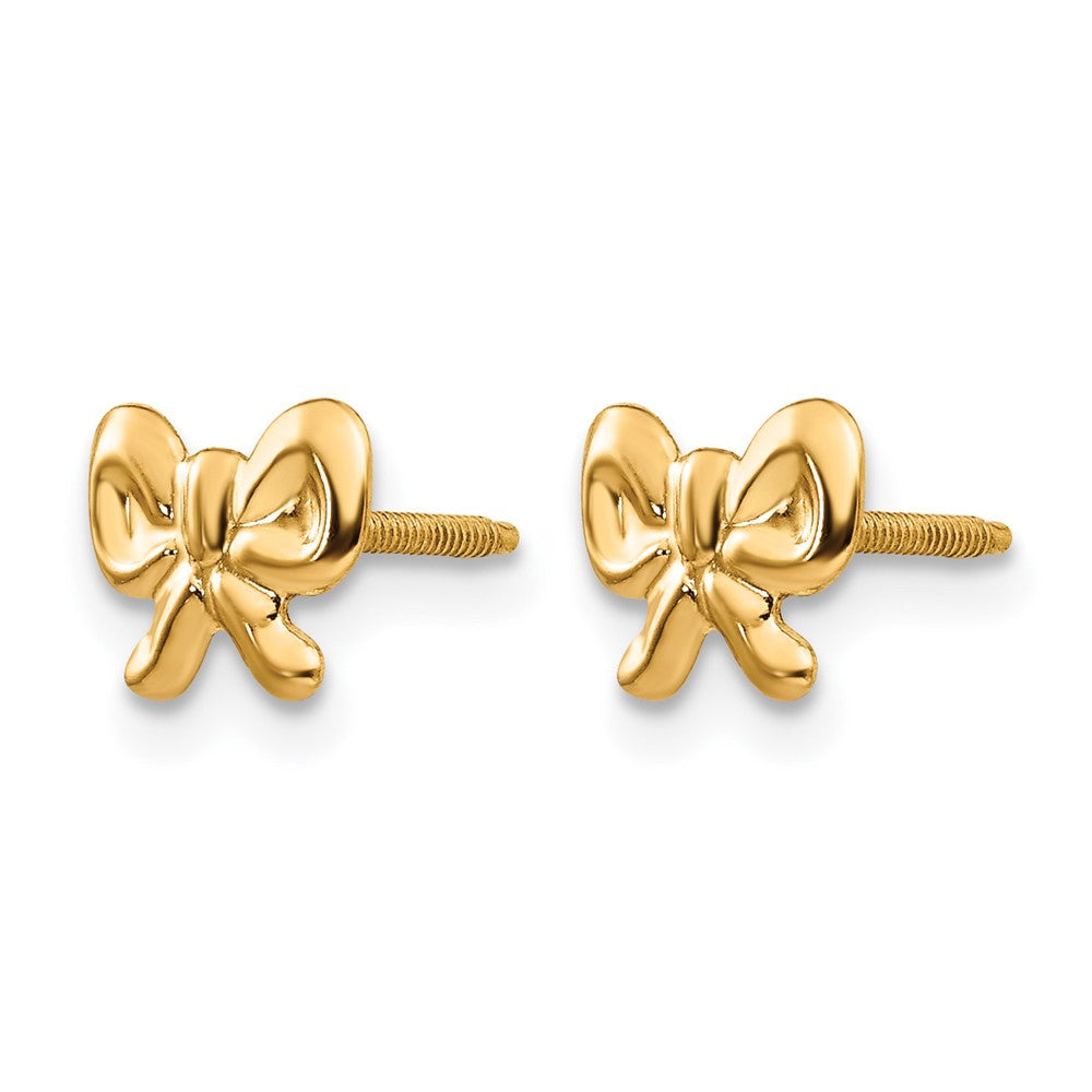 14k Madi K Bows Screwback Earrings