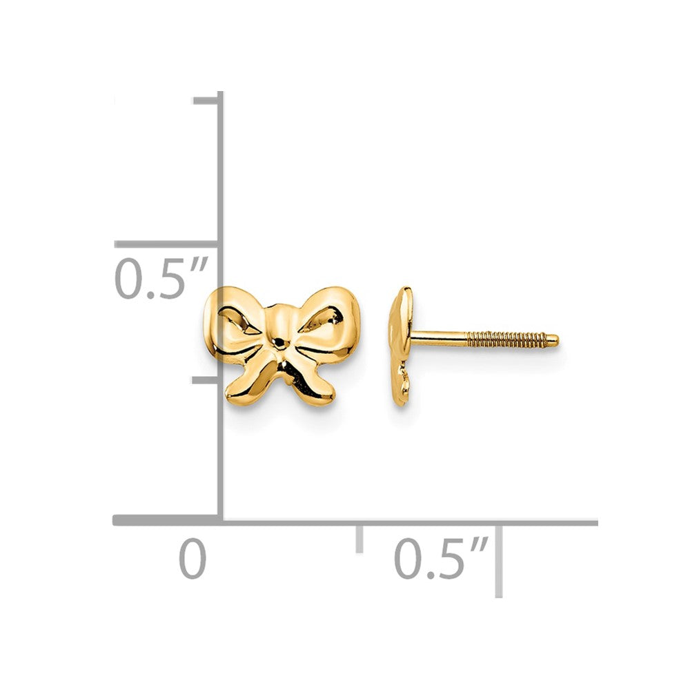 14k Madi K Bows Screwback Earrings