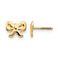 14k Madi K Bows Screwback Earrings