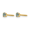 14k Madi K 3mm Imitation Alexandrite Birthstone Earrings (Jun)