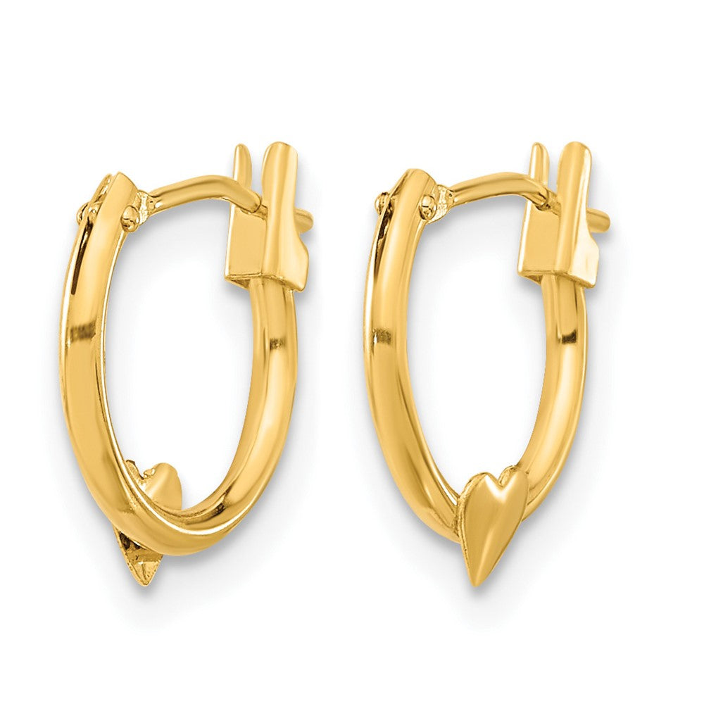 14k Madi K Heart Hoop Earrings