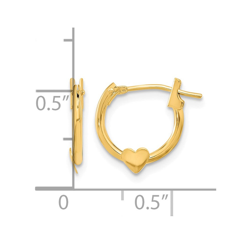 14k Madi K Heart Hoop Earrings