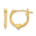 14k Madi K Heart Hoop Earrings