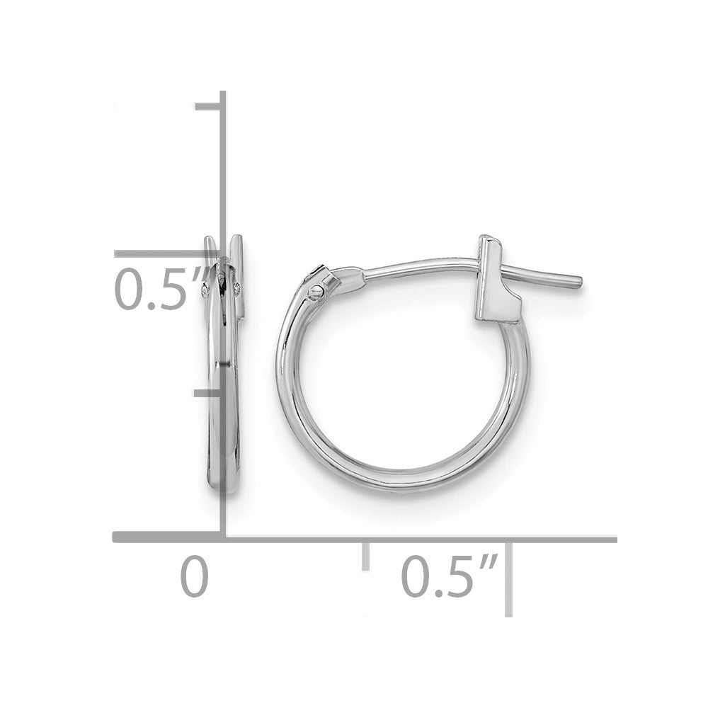 14k White Gold Madi K Hoop Earrings