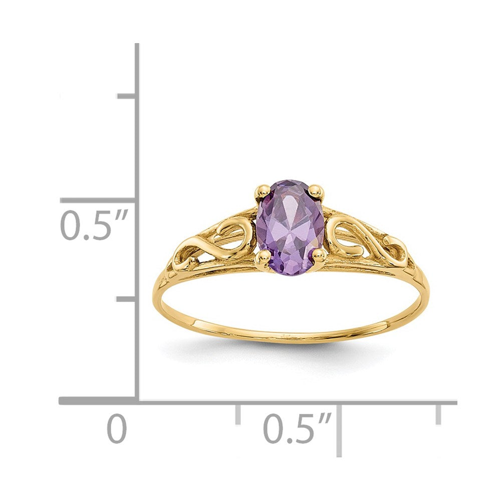 14k Madi K Synthetic Amethyst Ring