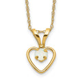 14k Madi K 3mm Opal Heart Necklace