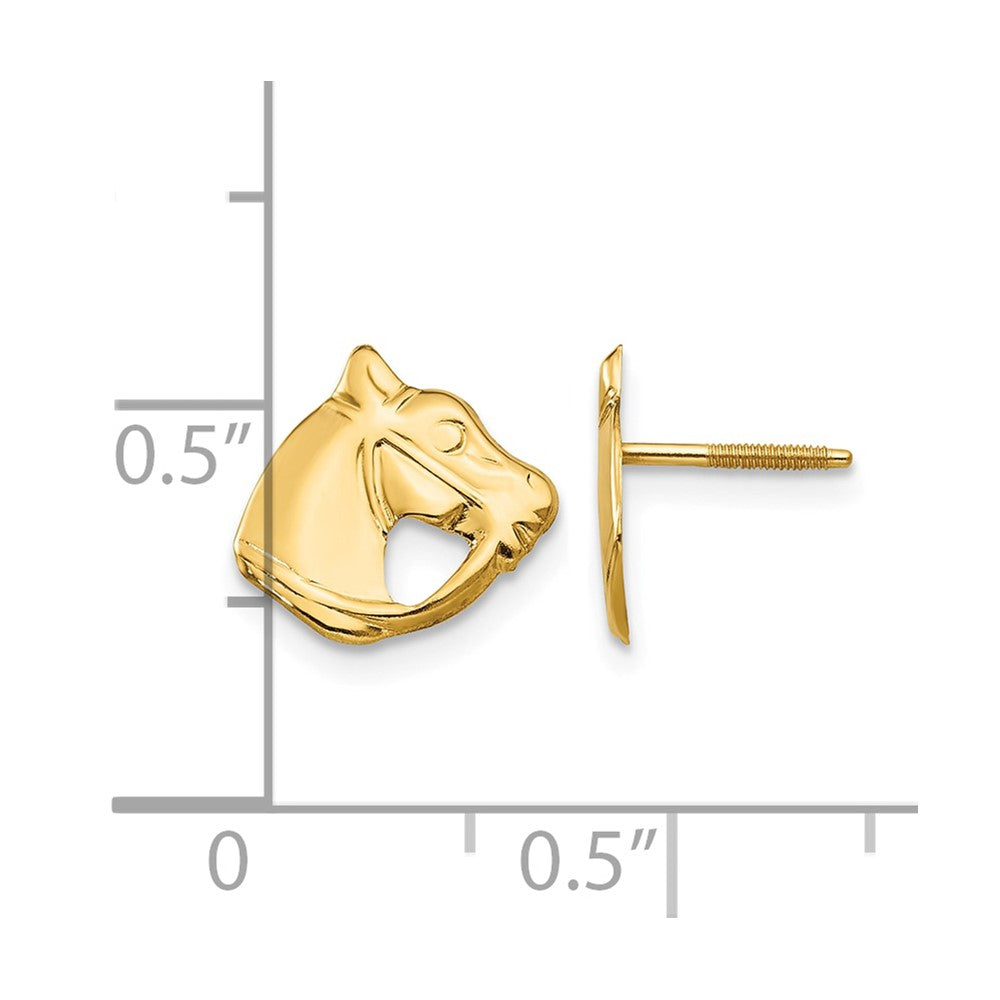 14k Madi K Horse Head Earrings