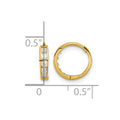 14k Madi K CZ Hinged Hoop Earrings