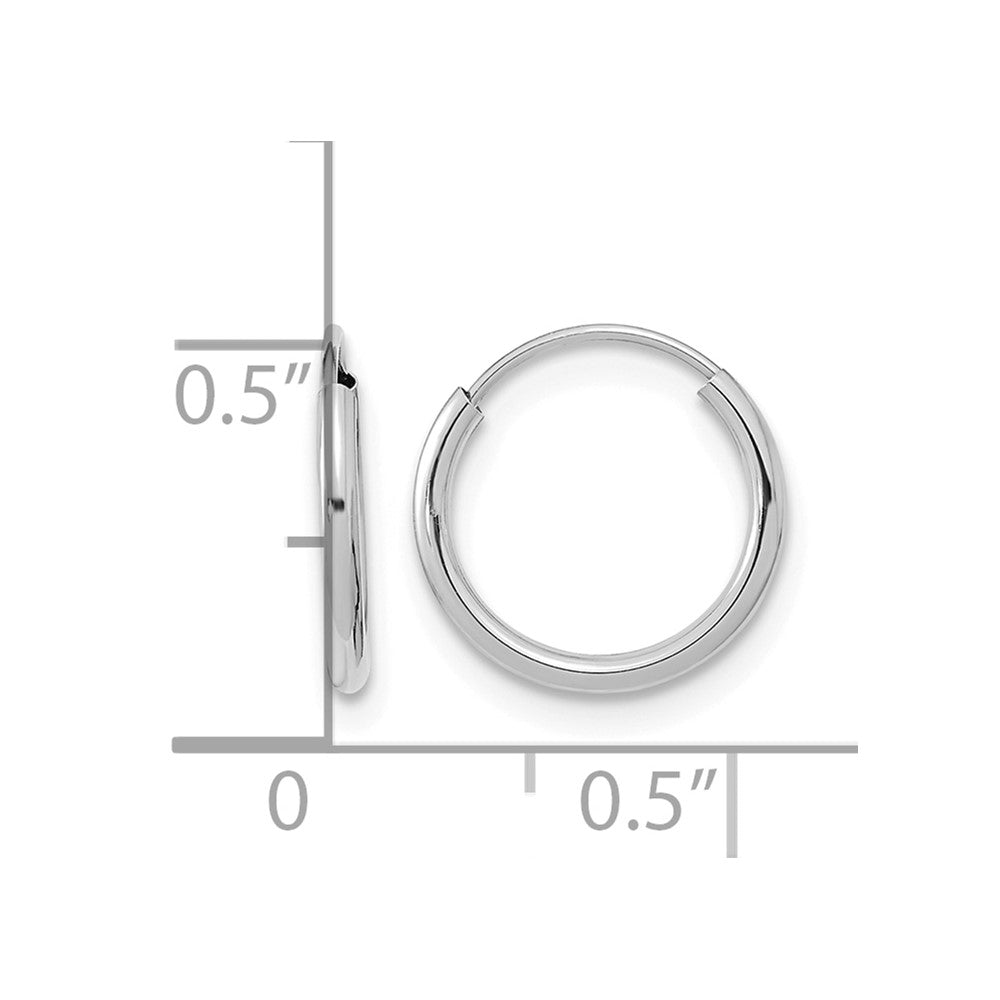 14k White Gold Madi K Endless Hoop Earrings