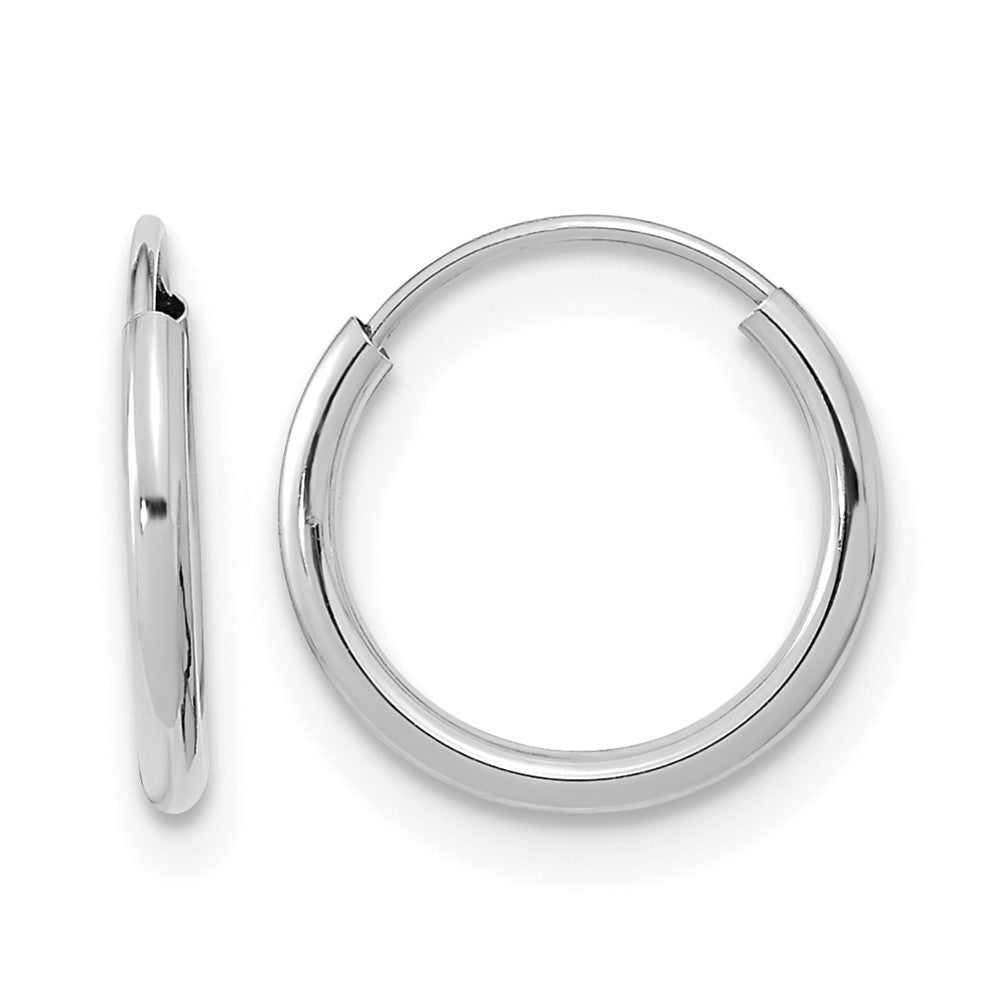 14k White Gold Madi K Endless Hoop Earrings