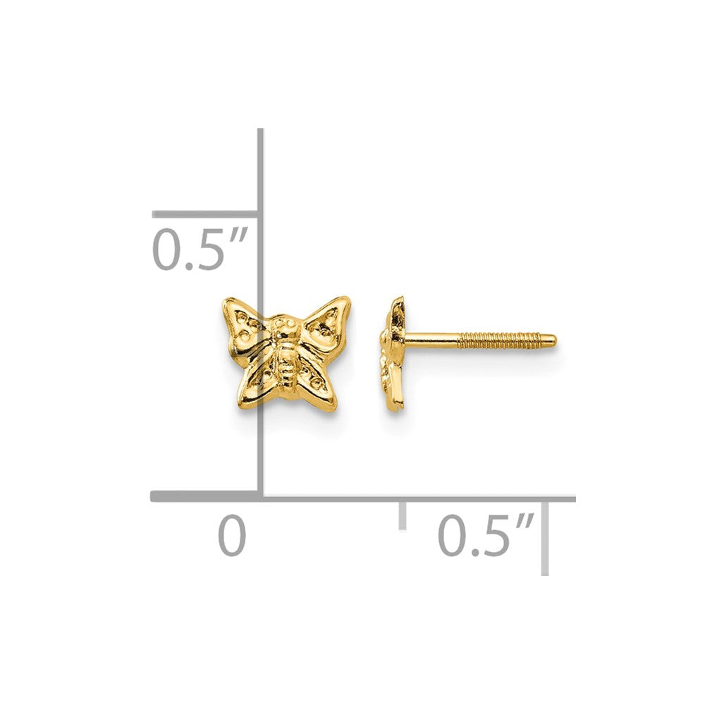 14k Madi K Butterfly Screwback Earrings
