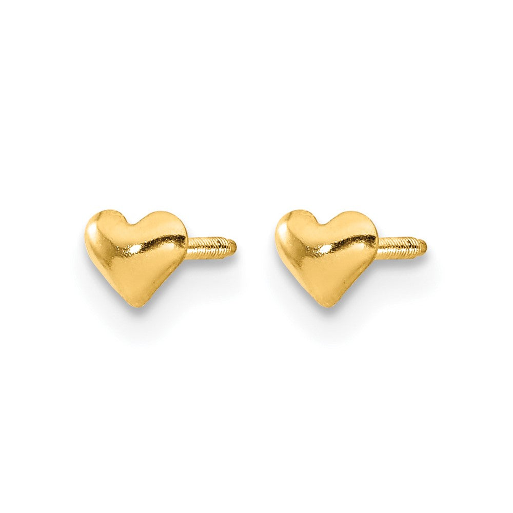 14k Madi K Heart Post Earrings