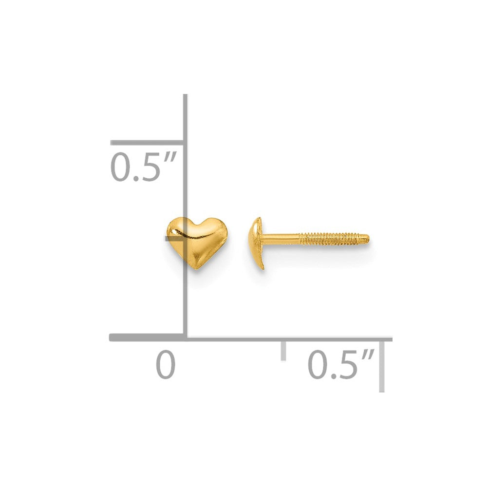 14k Madi K Heart Post Earrings
