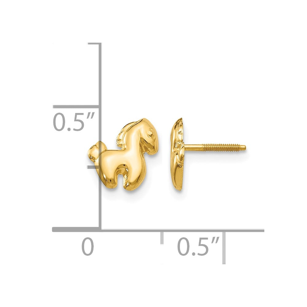 14k Madi K Pony Screwback Earrings