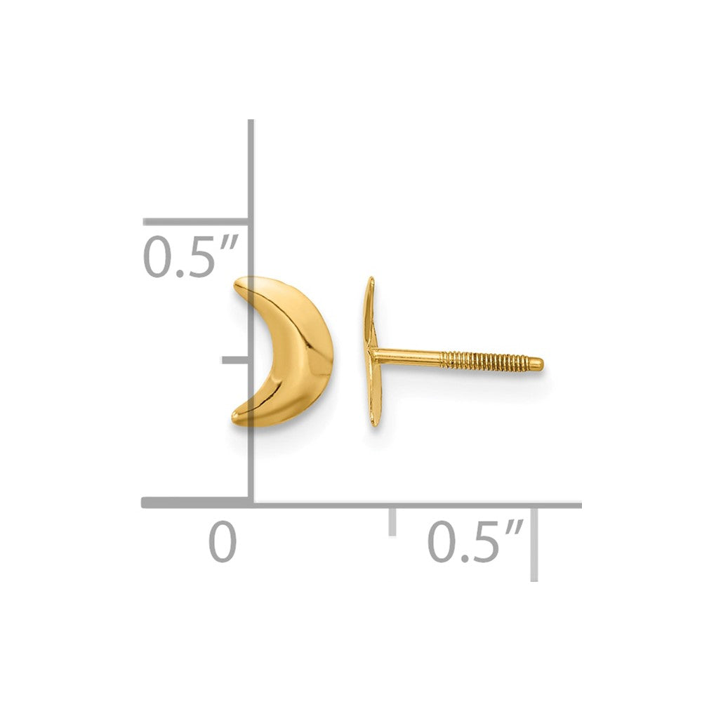 14k Madi K Moon Post Earrings