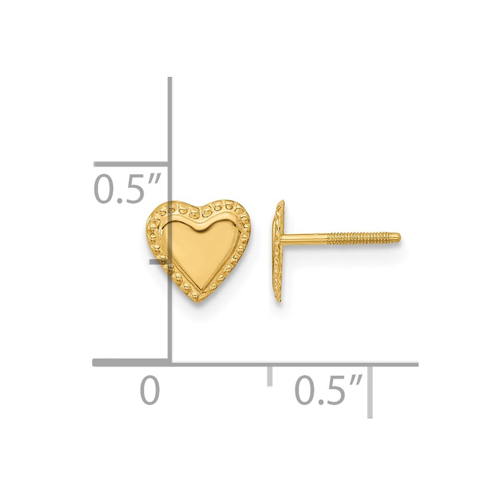 14k Madi K Heart Post Earrings