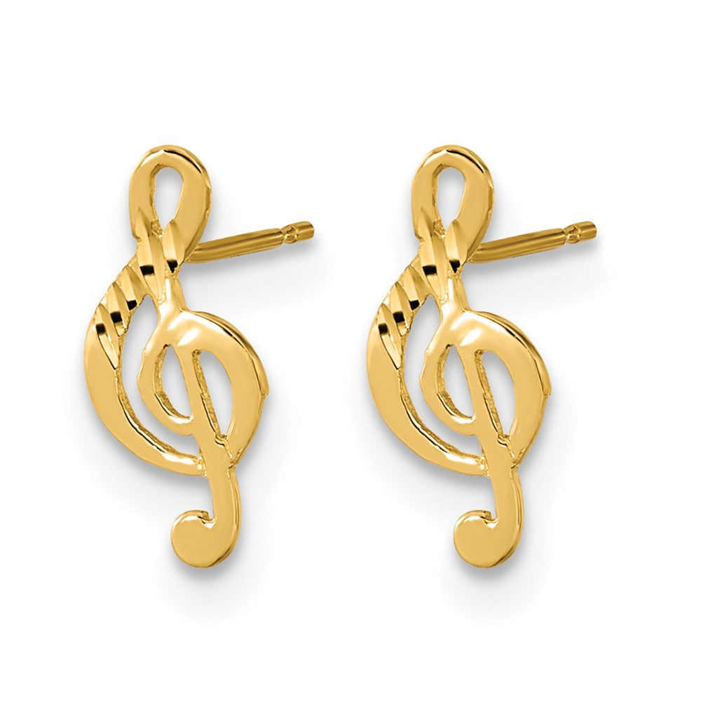 14k Madi K Polished Musical Note Post Earrings