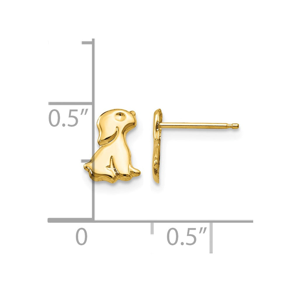 14k Madi K Sitting Dog Post Earrings