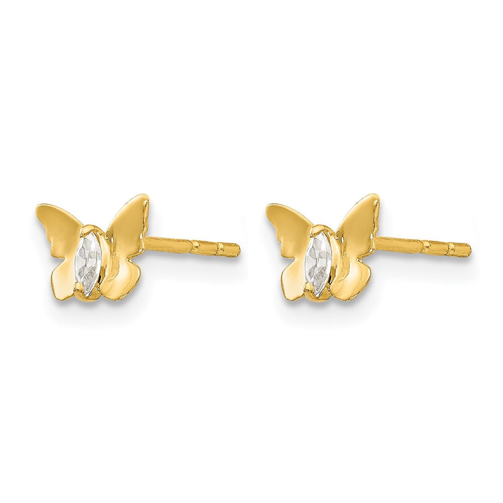 14k Madi K CZ Butterfly Baby Post Earrings