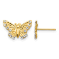 14k Madi K CZ Butterfly Post Earrings