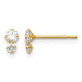 14k Madi K CZ Children's Post Earrings