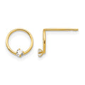 14k Madi K CZ Children's Circle Post Earrings