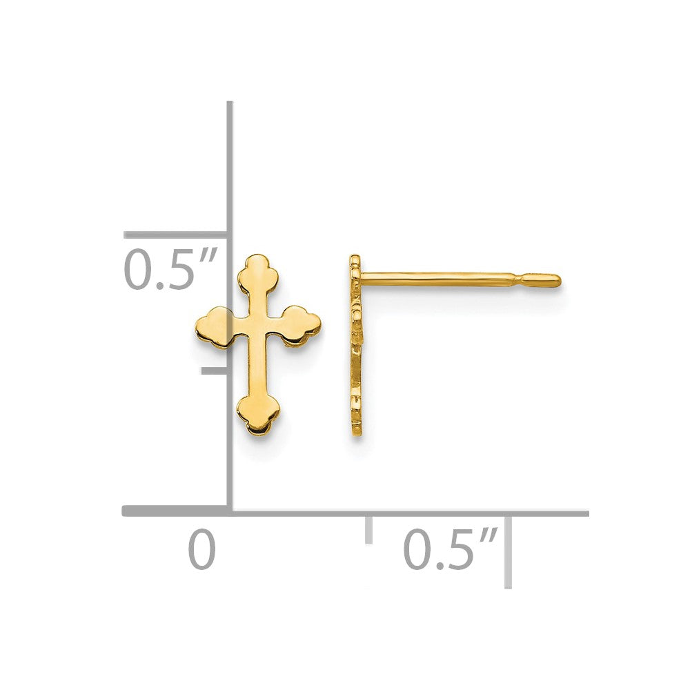 14k Madi K Children's Cross Post Earrings