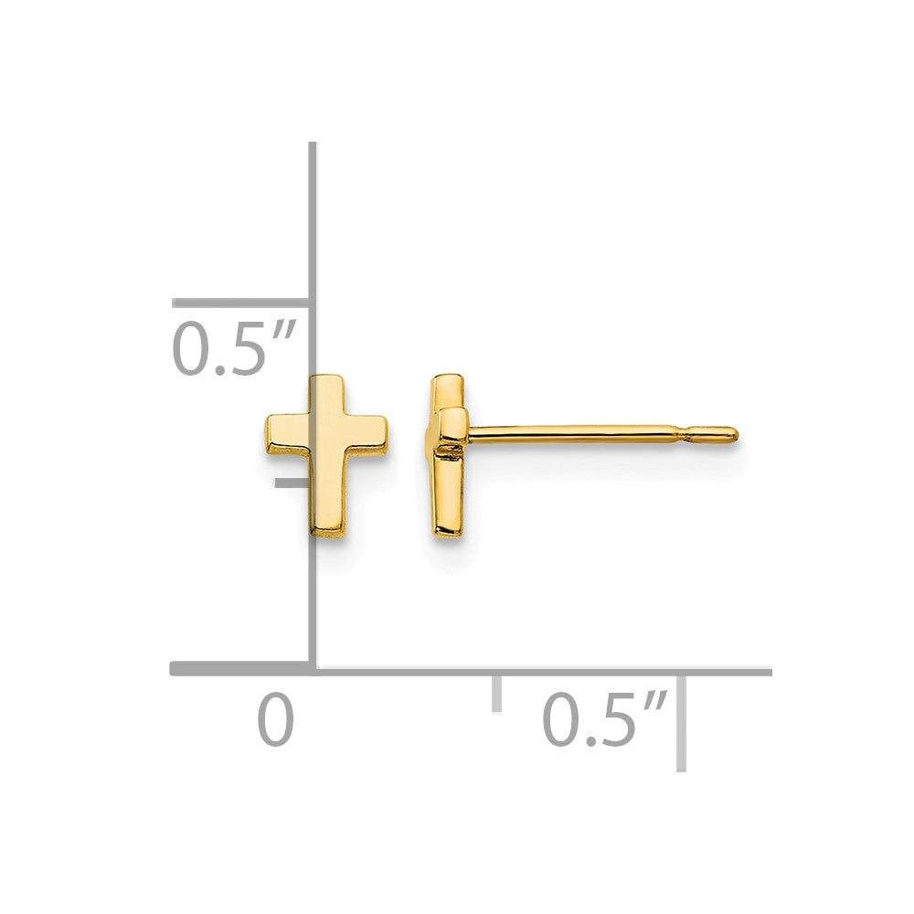 14k Madi K Children's Cross Post Earrings