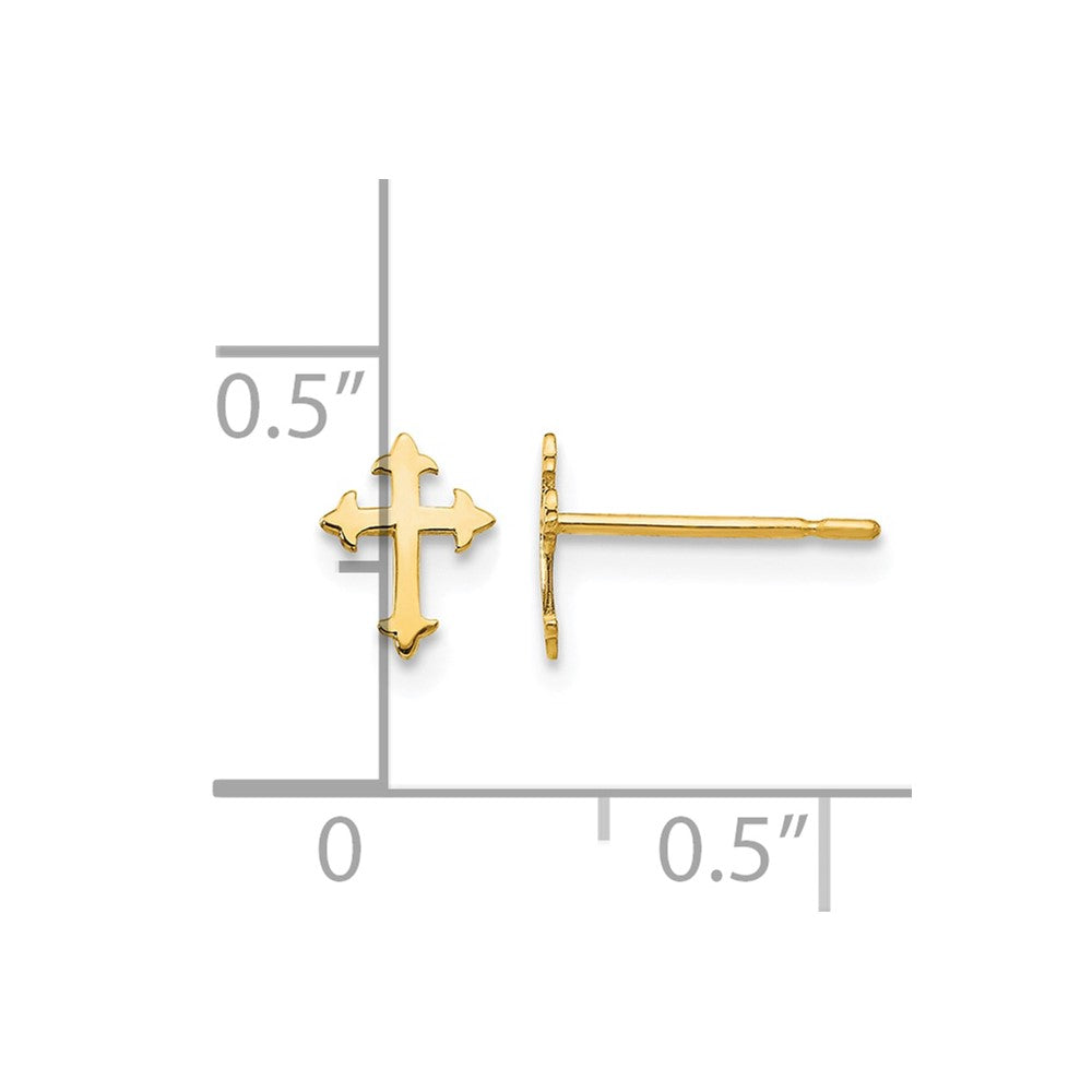 14k Madi K Children's Cross Post Earrings