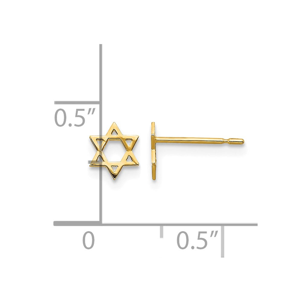 14k Madi K Children's Star of David Post Earrings
