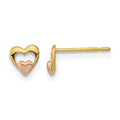 14k Yellow & Rose Gold Madi K Children's Heart Post Earrings