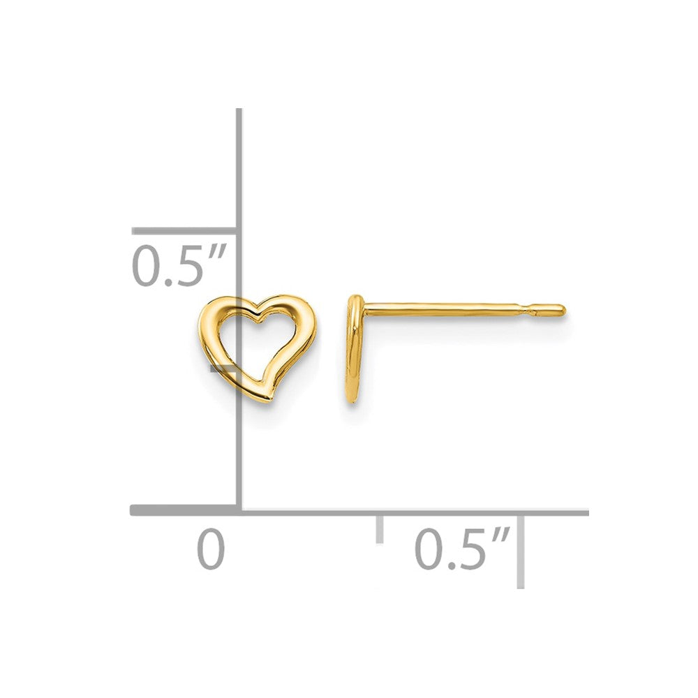 14k Madi K Children's Heart Post Earrings