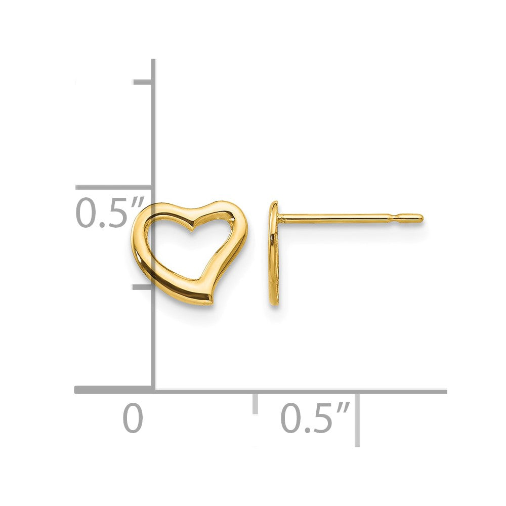 14k Madi K Children's Heart Post Earrings