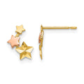 14k Yellow & Rose Gold Madi K D/C Children's Star Post Earrings