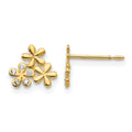 14k Madi K CZ Children's Flower Post Earrings