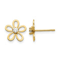 14k Madi K CZ Children's Flower Post Earrings
