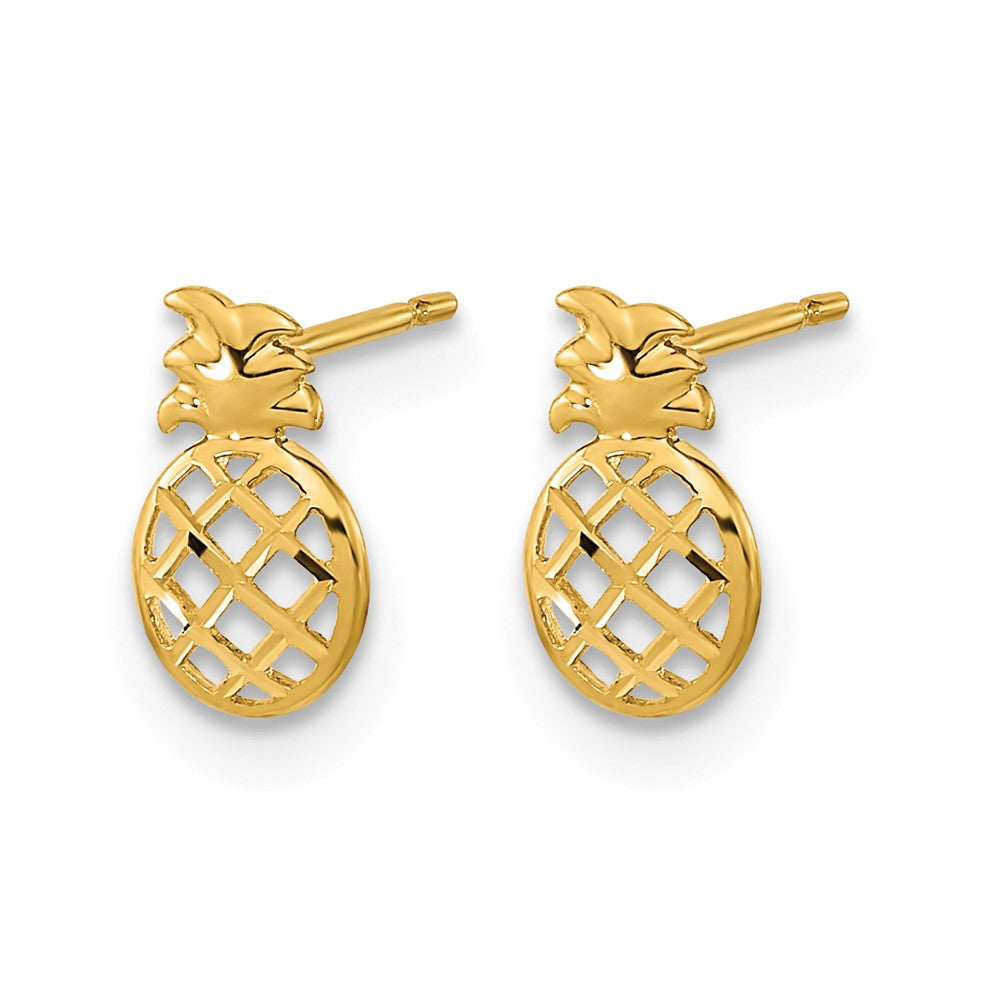 14k Madi K D/C Children's Pineapple Post Earrings