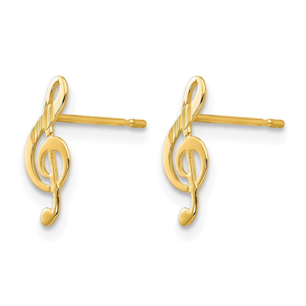 14k Madi K D/C Music Note Post Earrings