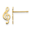 14k Madi K D/C Music Note Post Earrings