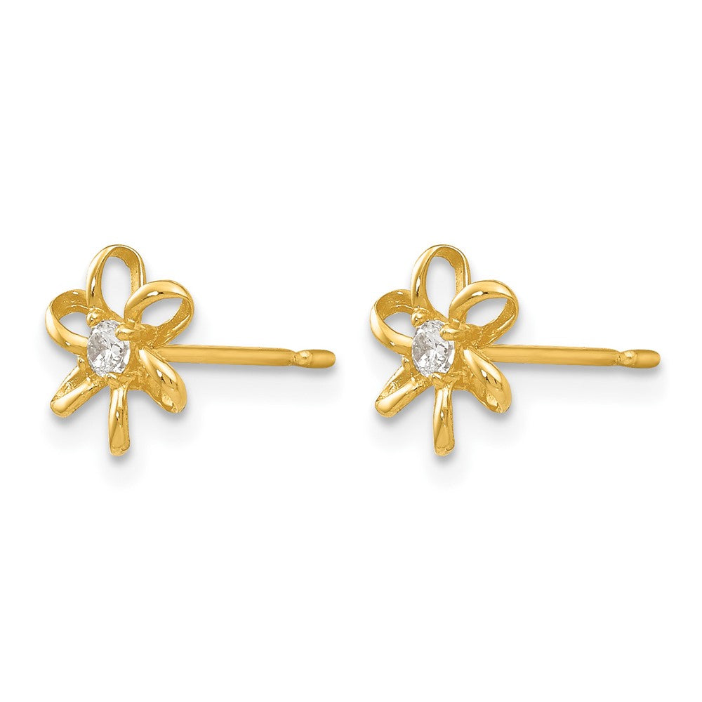 14k Madi K CZ Children's Flower Post Earrings