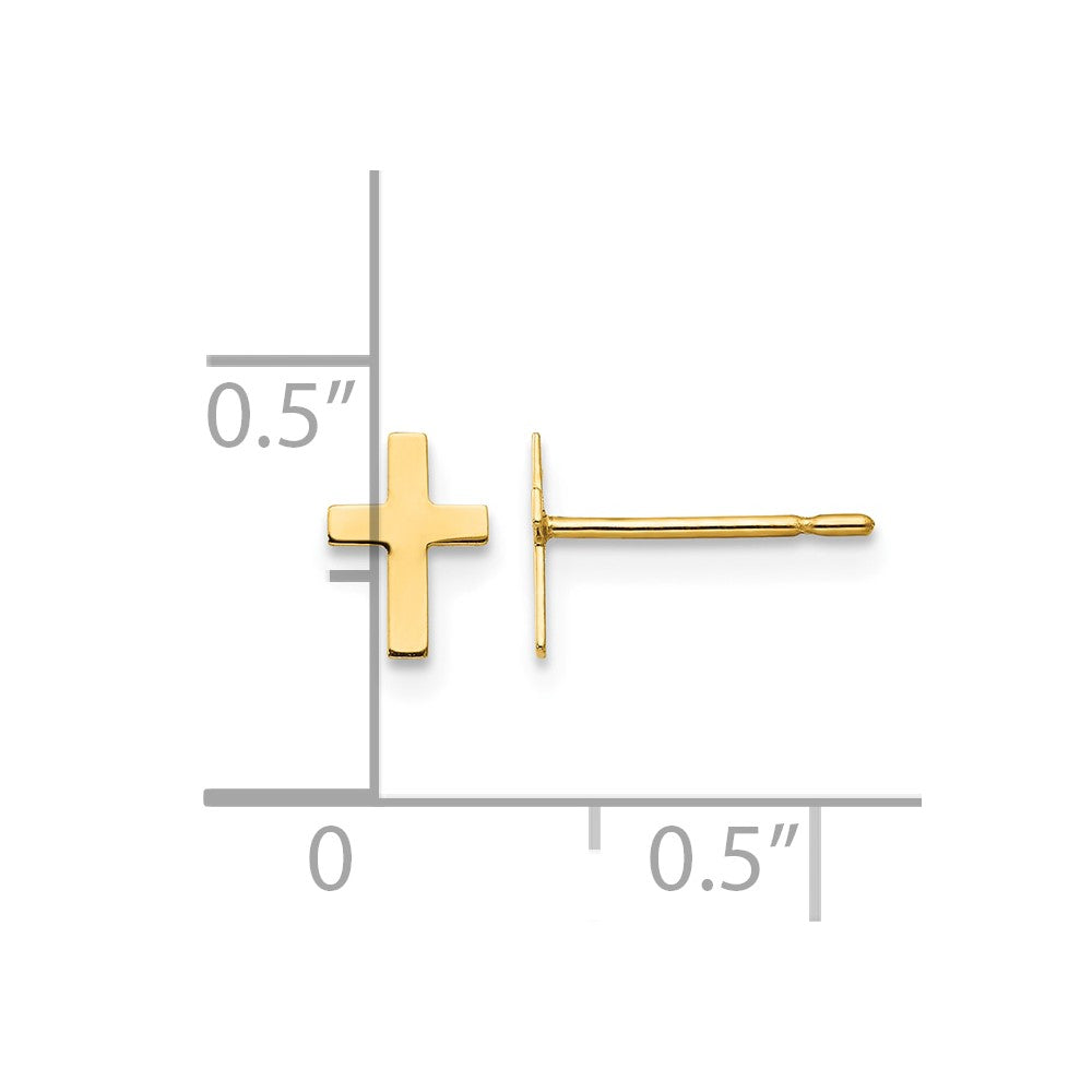 14k Madi K Children's Cross Post Earrings