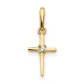 14k Madi K CZ Children's Cross Pendant