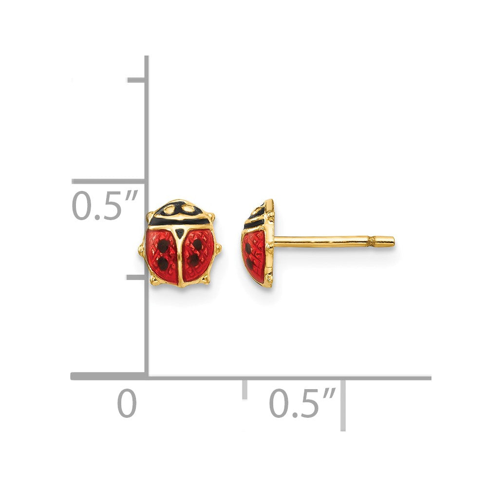 14K Madi K Enamel Ladybug Post Earrings
