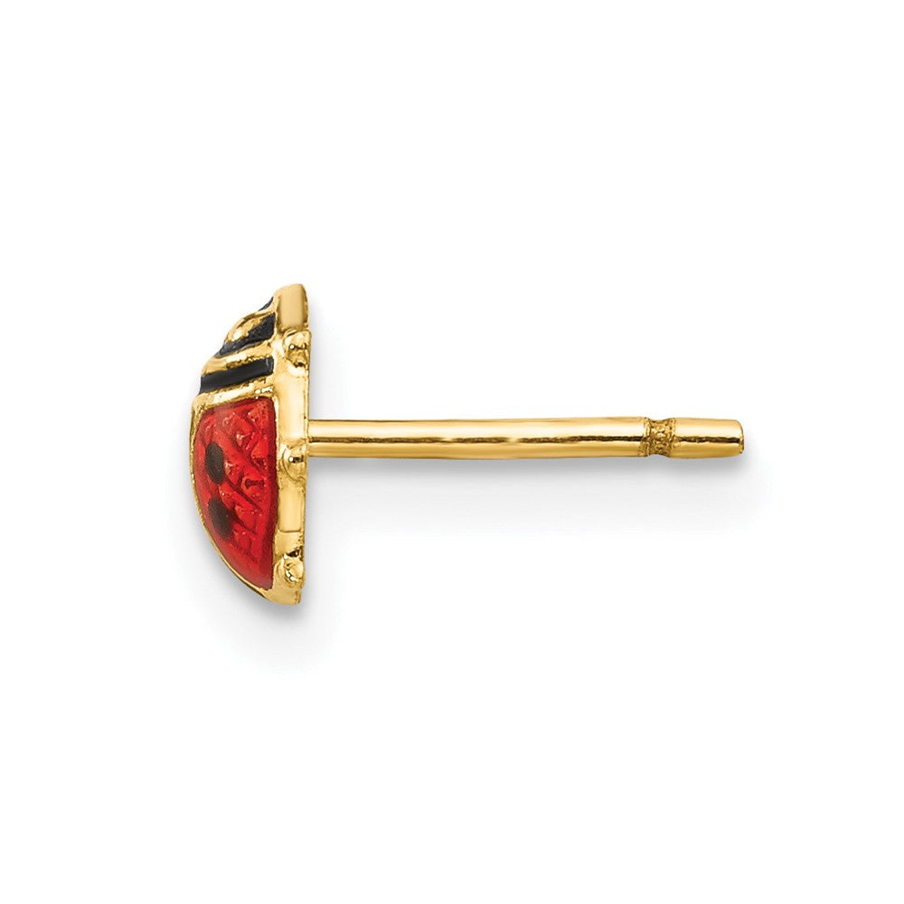 Single 14K Madi K Enamel Ladybug Post Earring