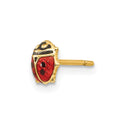 Single 14K Madi K Enamel Ladybug Post Earring