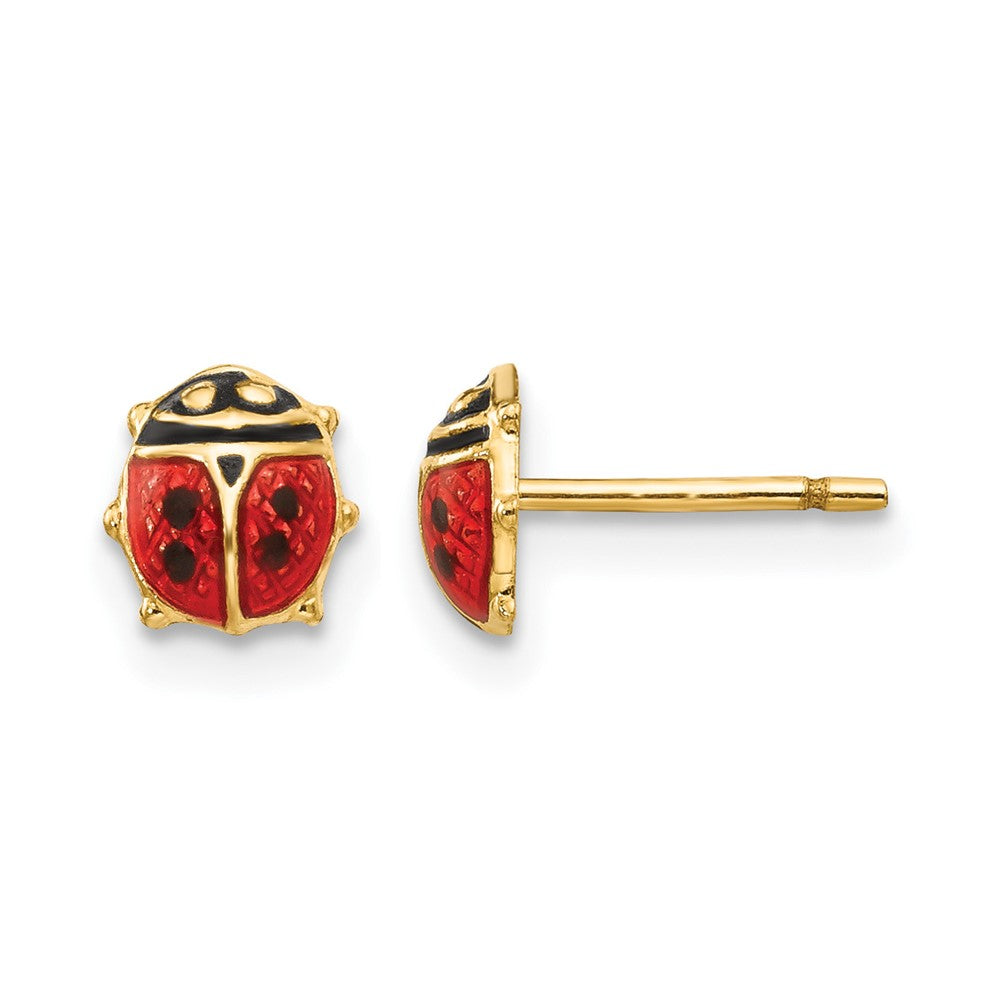 14K Madi K Enamel Ladybug Post Earrings