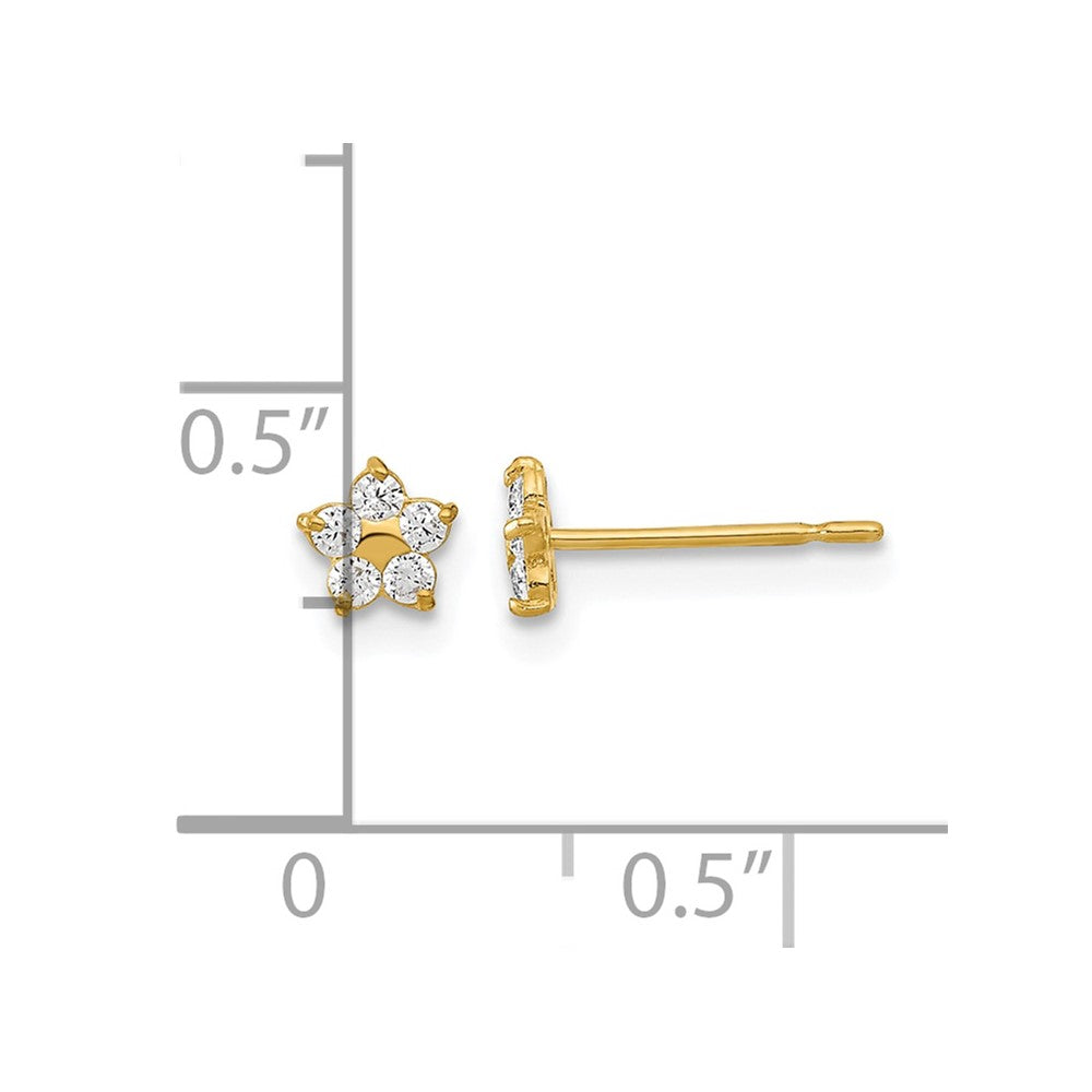 14k Madi K Kids CZ Star Post Earrings